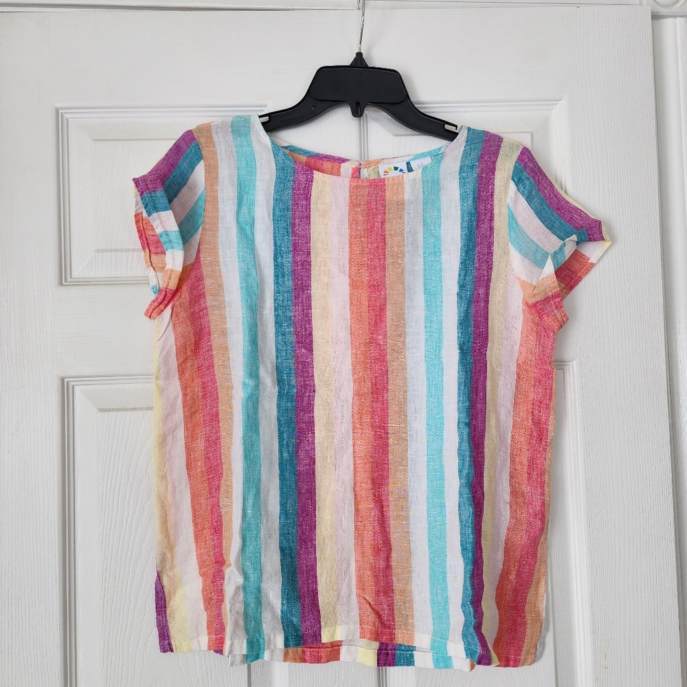 C&C California 100% Linen Top - Size Small